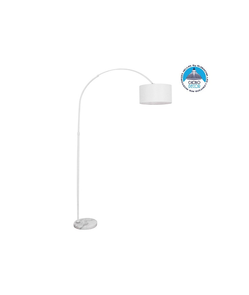 GLOBOSTAR® IMPERIAL 01588 Μοντέρνο Επιδαπέδιο Φωτιστικό με Ντουί 1 x E27 AC 220-240V IP20 - Λευκό - Μ38 x Π38 x Υ172cm